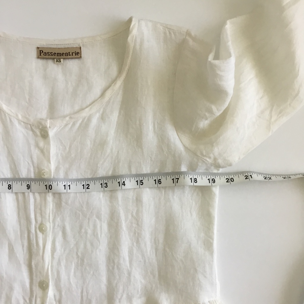 Passementrie Women’s Blouse Cream Lagenlook Size Xs — image 5 of 8